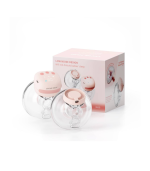 modernmomi Leche Mum double electric wearable breast pump in soft pink, hands-free and portable for breastfeeding moms