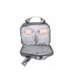 modernmomi, breast pump cooler and travel storage bag in grey by Leche Mum, ideal for on-the-go breastfeeding moms