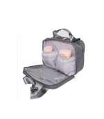 modernmomi, breast pump cooler and travel storage bag in grey by Leche Mum, ideal for on-the-go breastfeeding moms