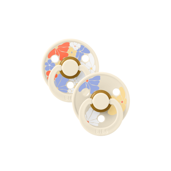 BIBS Studio Colour 2 Pack - Morning Bloom/Ivory Mix: Pacifiers / Dummies