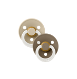 BIBS Colour GLOW 2 Pack - Vanilla/Dark Oak: Pacifiers / Dummies