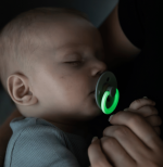 BIBS Colour GLOW 2 Pack - Iron/Baby Blue: Pacifiers / Dummies - Image 2