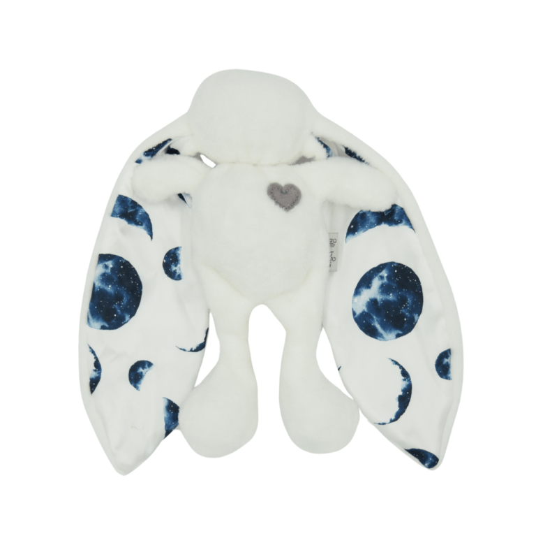 ModernMomi plush cuddle bunny white moons soothing sleep companion for babies and toddlers