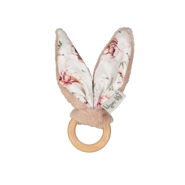 Tiger Lily Sensory Ears Teether (Pink with Printed Ears)