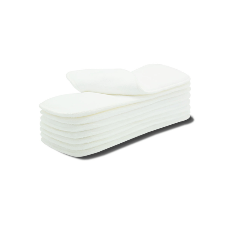 Happy Flute 3-layer microfibre cloth nappy inserts – soft, quick-drying, reusable, custom absorbency for day or night