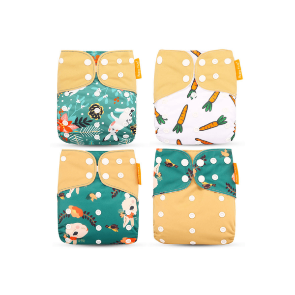 Adjustable one size fits most cloth nappies 3–15kg Happy Flute