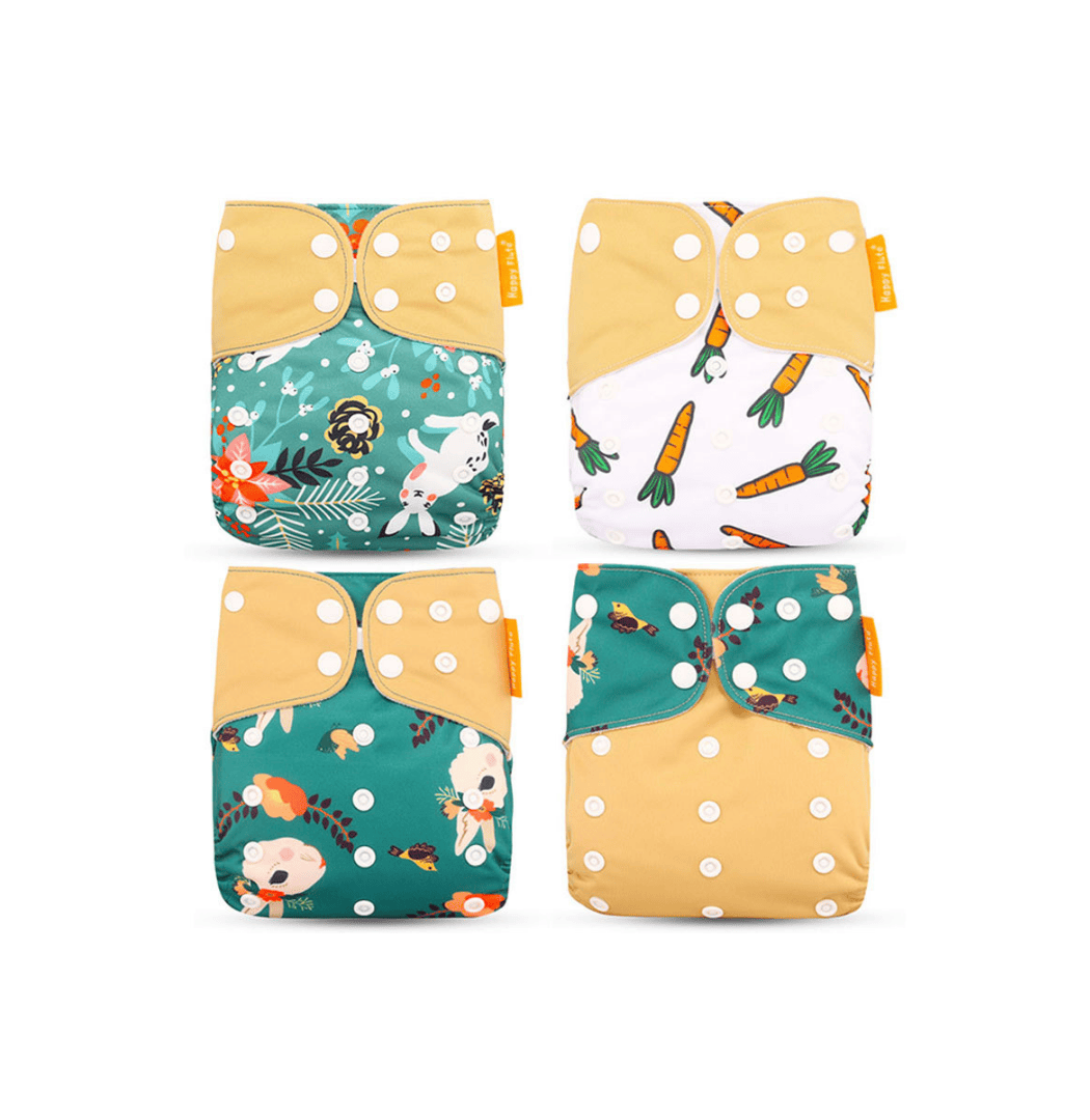 Adjustable one size fits most cloth nappies 3–15kg Happy Flute