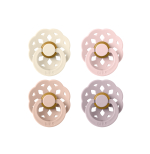 BIBS Boheme Pacifiers 4 Pack - Ivory/Blush/Blossom/Dusky Lilac