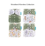 Happy Flute Pocket Cloth Nappy (4-Pack) - Woodland Wonders Collection
